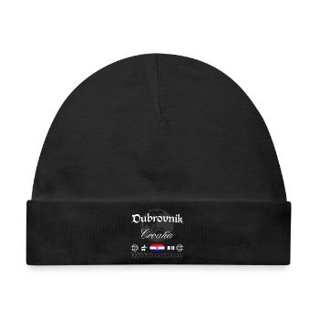 Dubrovnik Kroatien Streetwear Reise Souvenir - Baby Premium Organic Mütze - Schwarz - Vorne