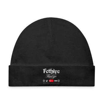 Fethiye Türkei Streetwear Reise Souvenir - Baby Premium Organic Mütze - Schwarz - Vorne