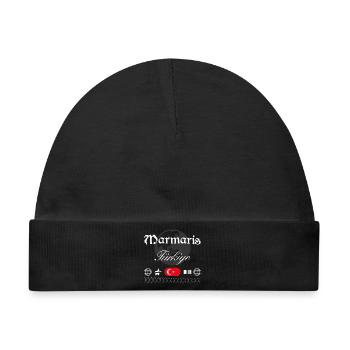 Marmaris Türkei Streetwear Reise Souvenir - Baby Premium Organic Mütze - Schwarz - Vorne