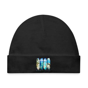 Marshallinseln Travel – Südsee Strand & Riff - Baby Premium Organic Mütze - Schwarz - Vorne