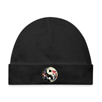 Yin Yang Koi - Baby Premium Organic Mütze - Schwarz - Vorne