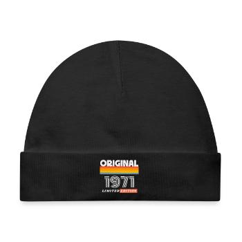 1971 Original Geburtstag Retro Vintage 70er Spruch - Baby Premium Organic Mütze - Schwarz - Vorne