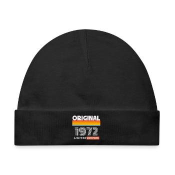 1972 Original Geburtstag Retro Vintage 70er Spruch - Baby Premium Organic Mütze - Schwarz - Vorne