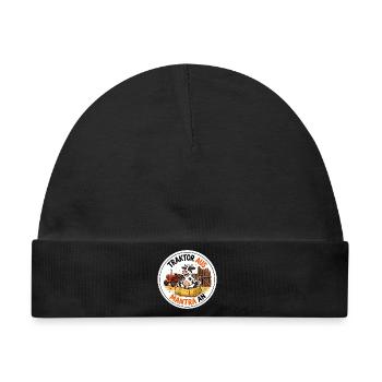 Traktor aus Mantra an Bauer Meditation T-Shirt - Baby Premium Organic Mütze - Schwarz - Vorne