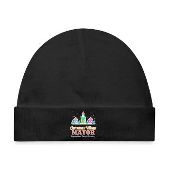 Weihnachtsdorf-Bürgermeister lustiges Feriendorf - Baby Premium Organic Mütze - Schwarz - Vorne