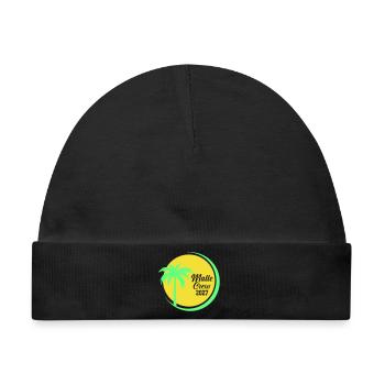 Malle Crew 2027 Palmen Design - Baby Premium Organic Mütze - Schwarz - Vorne
