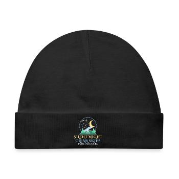 Stille Nacht Klarer Himmel Weihnachtsteleskop - Baby Premium Organic Mütze - Schwarz - Vorne