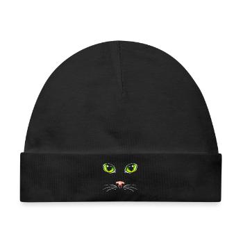 Black cat eyes - Baby Premium Organic Mütze - Schwarz - Vorne