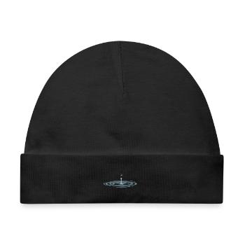 Wassertropfen waterdrop - Baby Premium Organic Mütze - Schwarz - Vorne