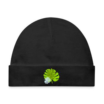 blatt - Baby Premium Organic Mütze - Schwarz - Vorne
