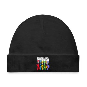 Hip Hop Rohre - Baby Premium Organic Mütze - Schwarz - Vorne