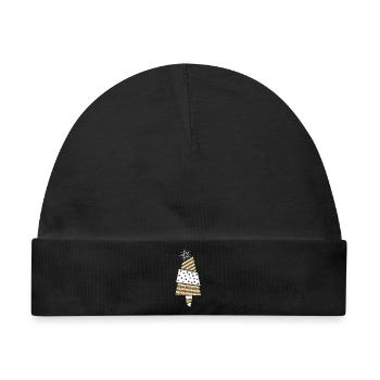 Weihnachtsbaum Weihnachten Christbaum Stern Xmas - Baby Premium Organic Mütze - Schwarz - Vorne