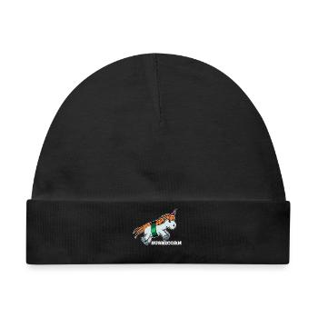 Sushi Einhorn Japan Essen Japanisch Lieblingsessen - Baby Premium Organic Mütze - Schwarz - Vorne