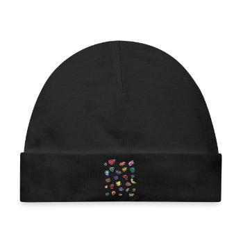 Klettern Kletterwand Boulder Freiklettern - Baby Premium Organic Mütze - Schwarz - Vorne