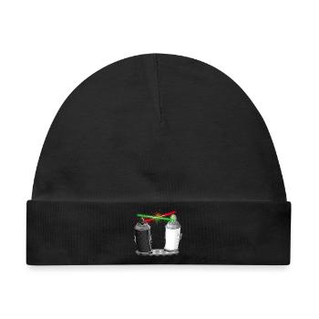 Graffiti wars - Baby Premium Organic Mütze - Schwarz - Vorne
