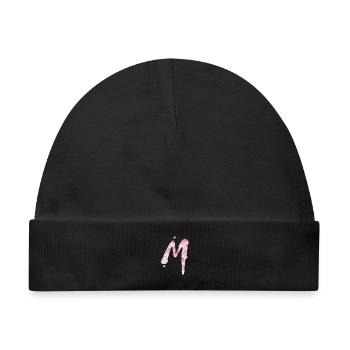 m - Baby Premium Organic Mütze - Schwarz - Vorne