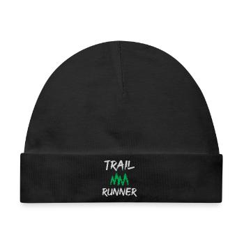 Trail Runner - Baby Premium Organic Mütze - Schwarz - Vorne