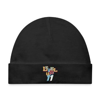 Level Up 11 Jahre Gburtstag Gamer Gaming Zocken - Baby Premium Organic Mütze - Schwarz - Vorne