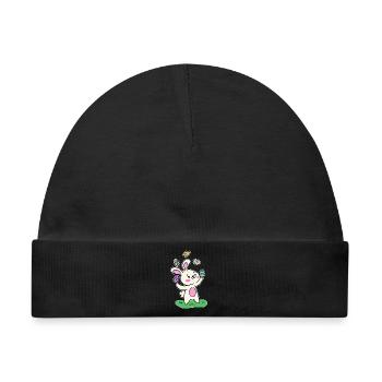 Osterhase Osterhäschen Ostereier Frohe Ostern - Baby Premium Organic Mütze - Schwarz - Vorne
