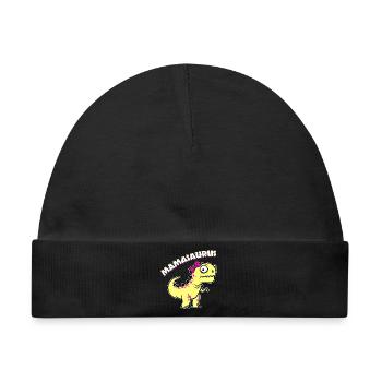 Mutter Supermama Beste Mutter Dinosaurier Lustig - Baby Premium Organic Mütze - Schwarz - Vorne