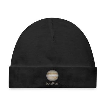 Jupiter - Baby Premium Organic Mütze - Schwarz - Vorne
