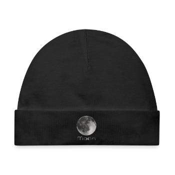 Mond - Baby Premium Organic Mütze - Schwarz - Vorne