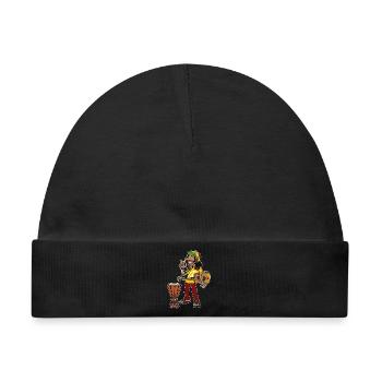 Reggae Reggaeton Jamaika Ragga Frieden Jah Rasta - Baby Premium Organic Mütze - Schwarz - Vorne