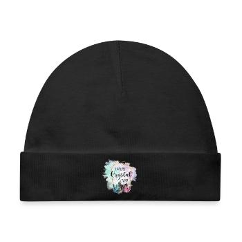 Kristall Crystal Lady Heilpraktikerin Geschenk - Baby Premium Organic Mütze - Schwarz - Vorne