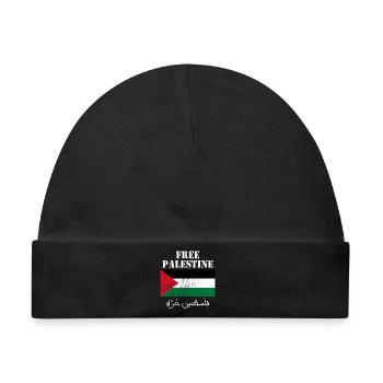 Freie Palästina-Flagge - Baby Premium Organic Mütze - Schwarz - Vorne