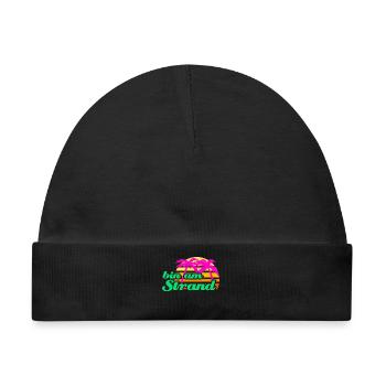 Strand Beachparty Palmen Karibik Meer Urlaub Sonne - Baby Premium Organic Mütze - Schwarz - Vorne