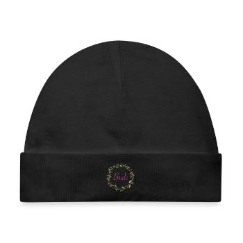Brautkranz Pink Schriftzug - Baby Premium Organic Mütze - Schwarz - Vorne
