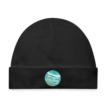 Waves Are Calling - Baby Premium Organic Mütze - Schwarz - Vorne