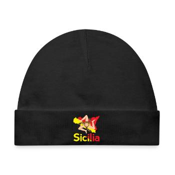 Trinacria Sizilien Sizilien Sizilien Sizilien Geschenkidee - Baby Premium Organic Mütze - Schwarz - Vorne