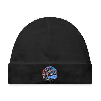 Fisch Blauwal Tier Lebewesen Tierwelt - Baby Premium Organic Mütze - Schwarz - Vorne