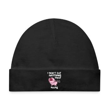 Statement Schwein Vegan - Baby Premium Organic Mütze - Schwarz - Vorne