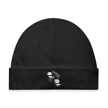 Sushi-Schlitten - Baby Premium Organic Mütze - Schwarz - Vorne