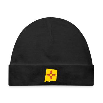 New Mexico USA Staat New Mexico Flagge Karte - Baby Premium Organic Mütze - Schwarz - Vorne