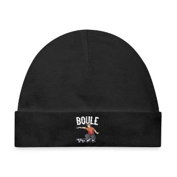 Petanque zwei Spieler mit Boulekugeln boulen Boule - Baby Premium Organic Mütze - Schwarz - Vorne