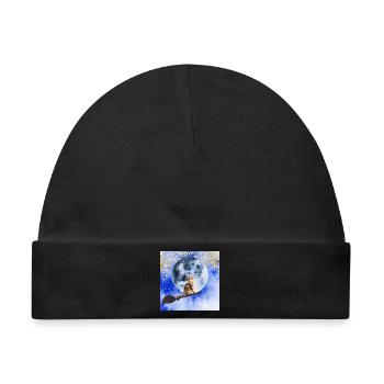 Cat wizard - Baby Premium Organic Mütze - Schwarz - Vorne
