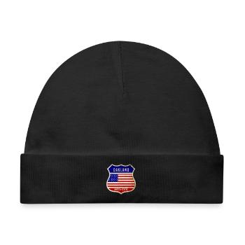 Oakland USA United States Wappen Flaggen - Baby Premium Organic Mütze - Schwarz - Vorne