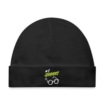 Statement Seniorin Brille Beste Omi Oma Großmutter - Baby Premium Organic Mütze - Schwarz - Vorne