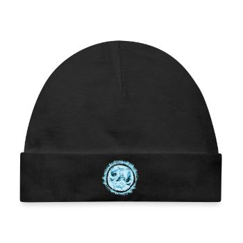 Stürmischer Wasserwirbel Design - Baby Premium Organic Mütze - Schwarz - Vorne