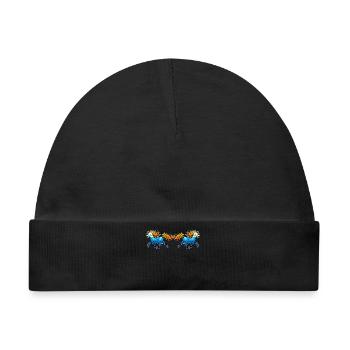 Islandpferde Pferde Galopp Pferdeliebe Pferdefan - Baby Premium Organic Mütze - Schwarz - Vorne