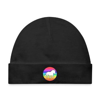 Pferde Pferdenarr Haflinger Galopp Islandpferde - Baby Premium Organic Mütze - Schwarz - Vorne
