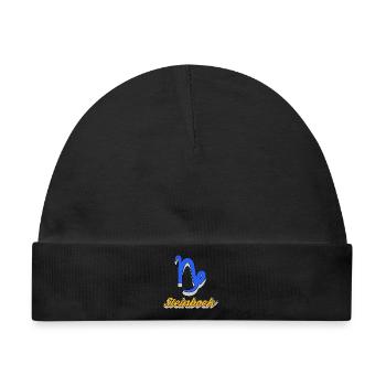 Aberglaube Esoterik Steinbock Horoskop Sternbild - Baby Premium Organic Mütze - Schwarz - Vorne