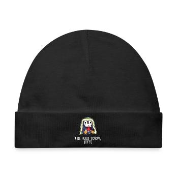 Südpol Kälte Pinguin Tier Vogel Eis Statement - Baby Premium Organic Mütze - Schwarz - Vorne