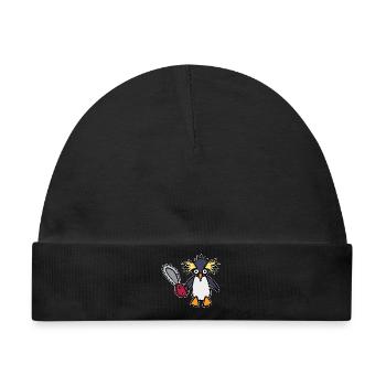 Vogel Pinguin Tier Zoo Seevogel Arktis - Baby Premium Organic Mütze - Schwarz - Vorne