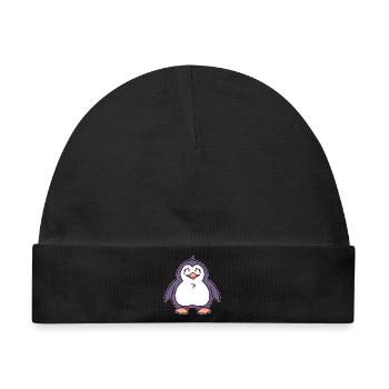 Cool Seevogel Süß Tier Pinguin Vogel Südpol - Baby Premium Organic Mütze - Schwarz - Vorne