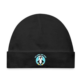Pinguin Eis Kälte Seevogel Schnee Tier Südpol - Baby Premium Organic Mütze - Schwarz - Vorne
