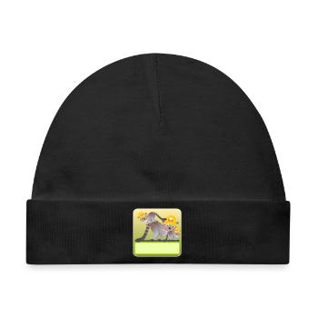 NAMENSGESCHENKE HAUSBAU - Baby Premium Organic Mütze - Schwarz - Vorne